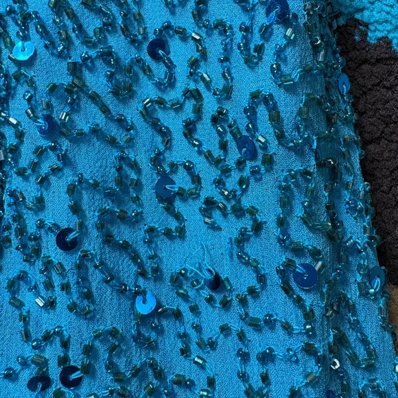 Scala Turquoise Beaded Dress - Picture 7 of 16